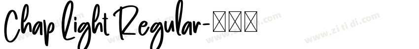 Chap Light Regular字体转换